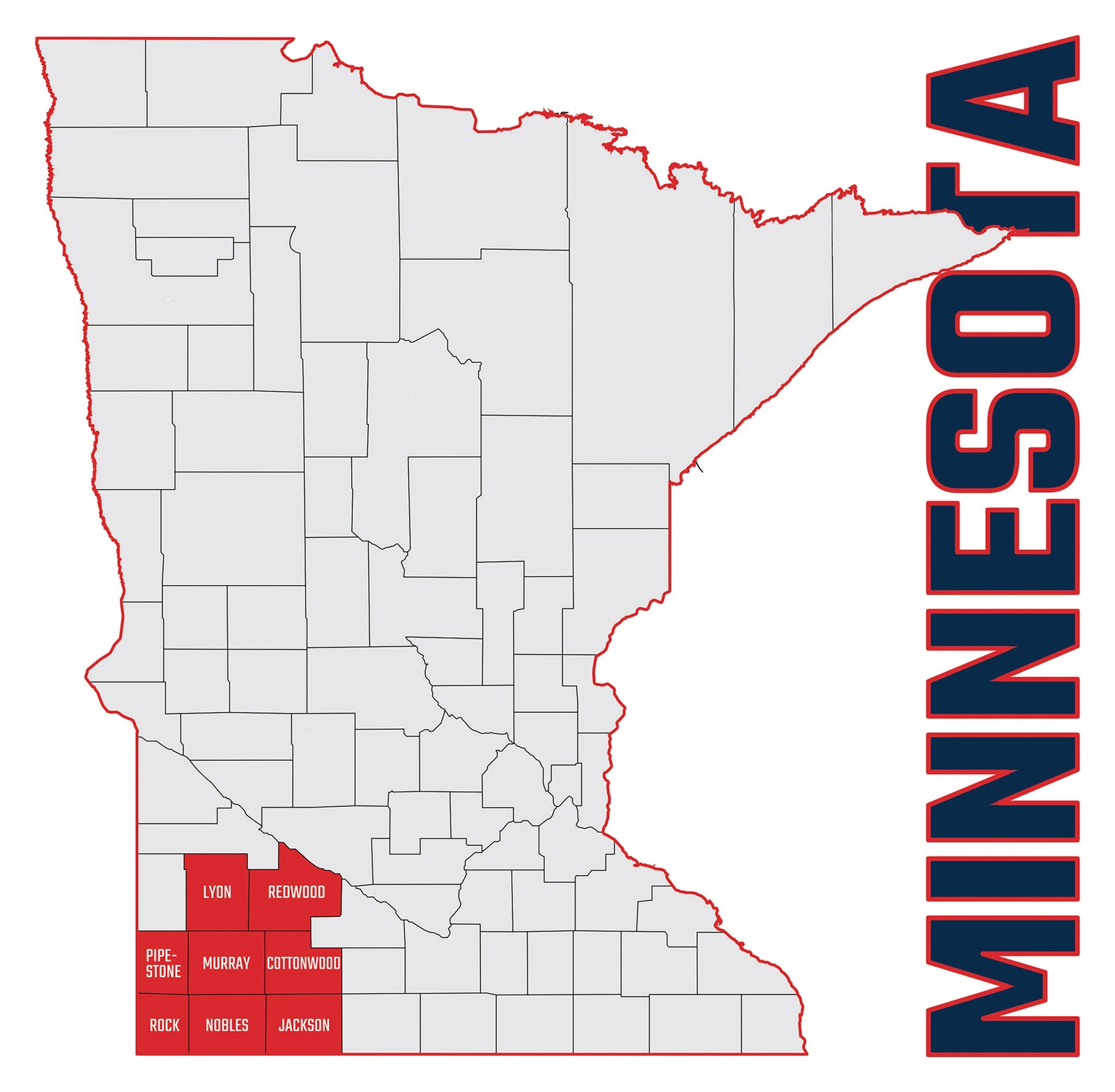Minnesota Service Areas Map