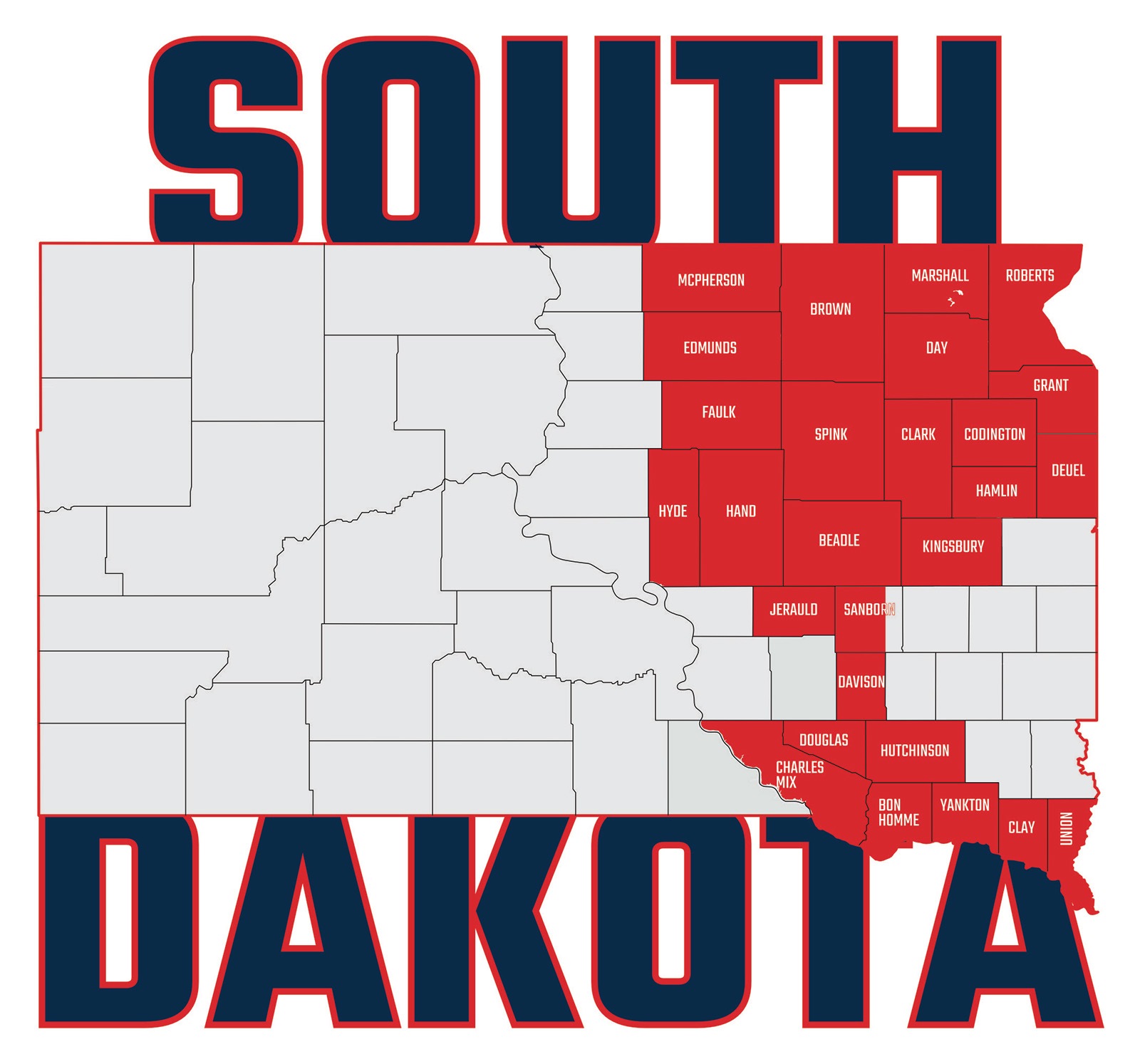 South Dakota Service Areas Map